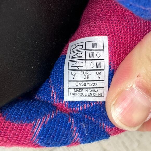 Rocket Dog Women’s 7 Pink Blue Terrycloth Floral Crisscross Slippers Shoes New - Picture 7 of 7